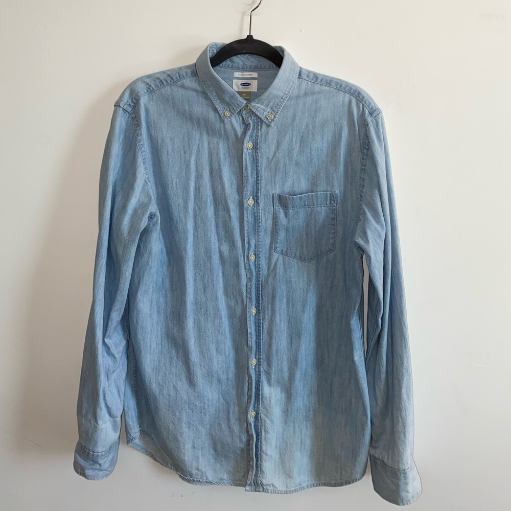 Old Navy Mens Jean Button up Shirt
